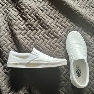White Low Top Vans (Checkered)